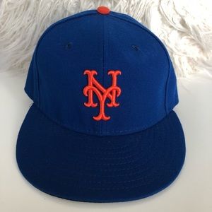 MLB | Mens Blue Mets Fitted Baseball Hat | 7
